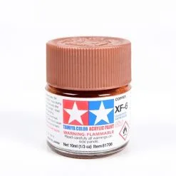 Tamiya 81706 Acrylic Mini XF6 Copper Paint (10ml)