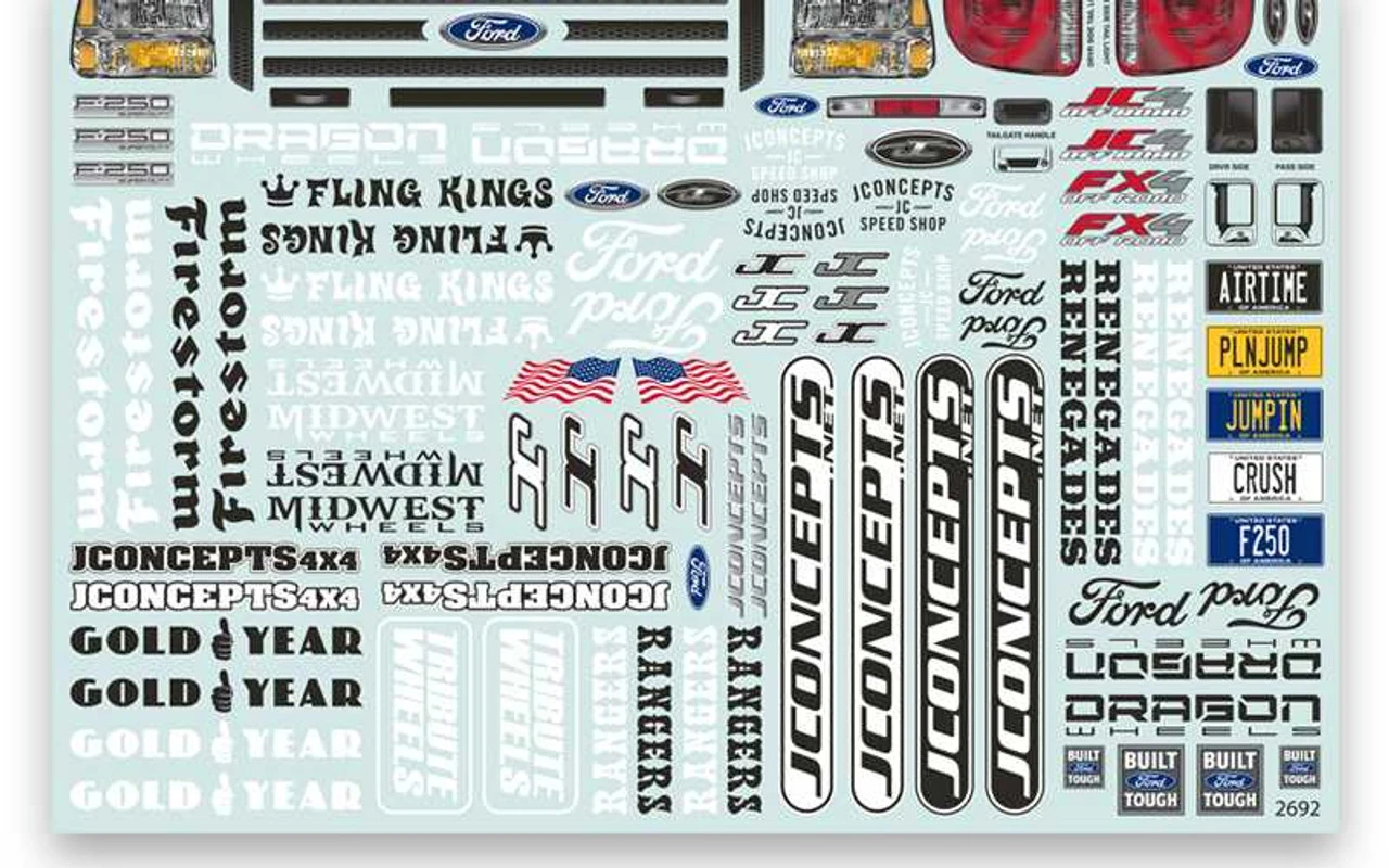 J Concepts JConcepts 2005 Ford F-250 Super Duty Monster Truck Body (Clear) 6 J Concepts JConcepts 2005 Ford F-250 Super Duty Monster Truck Body (Clear) - Image 6