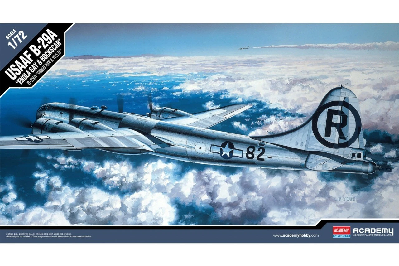 Academy 12528 B-29A 'Enola Gay' Or 'Bockscar' 1/72 Scale Plastic Model Kit 1 Academy 12528 B-29A 'Enola Gay' Or 'Bockscar' 1/72 Scale Plastic Model Kit