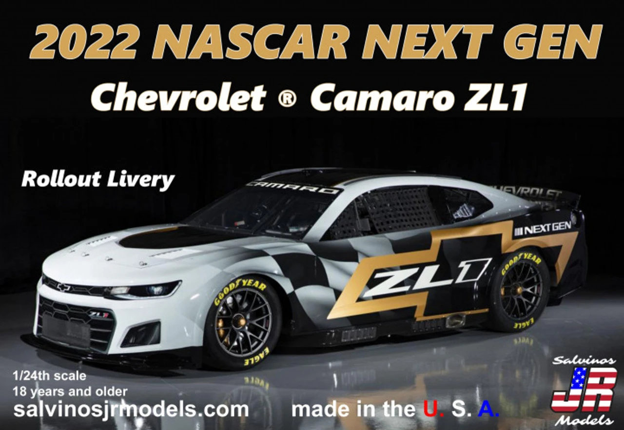 Salvinos Jr Models Salvinos JR 2022 Nascar Next Gen Chevrolet Camaro ZL1 Rollout Livery Model Kit 1 Salvinos Jr Models Salvinos JR 2022 Nascar Next Gen Chevrolet Camaro ZL1 Rollout Livery Model Kit