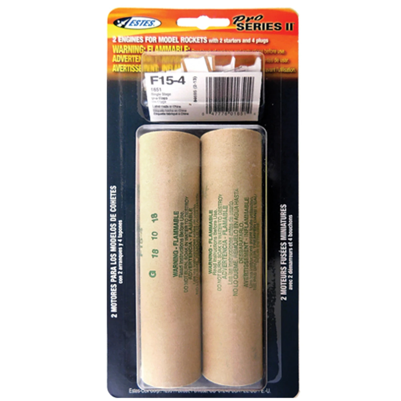 Estes F15-4 29mm Model Rocket Engines (2pk) (EST1651) 1 Estes F15-4 29mm Model Rocket Engines (2pk) (EST1651)