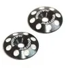 Exotek Racing 1678BLK Flite V2 16mm Aluminum Wing Buttons (Black) (2)