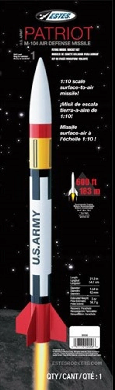Estes U.S. Army Patriot M-104 Model Rocket Kit, Skill Level 1 2 Estes U.S. Army Patriot M-104 Model Rocket Kit, Skill Level 1 - Image 2