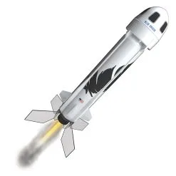 Estes Blue Origin New Shepard Model Rocket -Toys and Hobbies Shop 2198 NewShepard SideFinsFlame 07620.1651152874