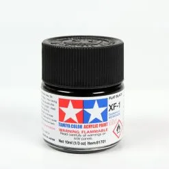 Tamiya 81701 Acrylic Mini XF1 Flat Black Paint (10ml)