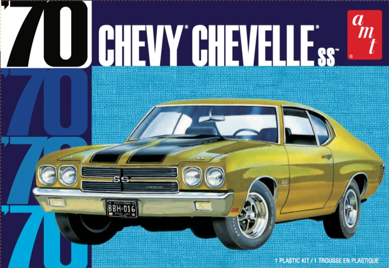 AMT 1143 1/25 1970 Chevy Chevelle 22 Model Kit 1 AMT 1143 1/25 1970 Chevy Chevelle 22 Model Kit