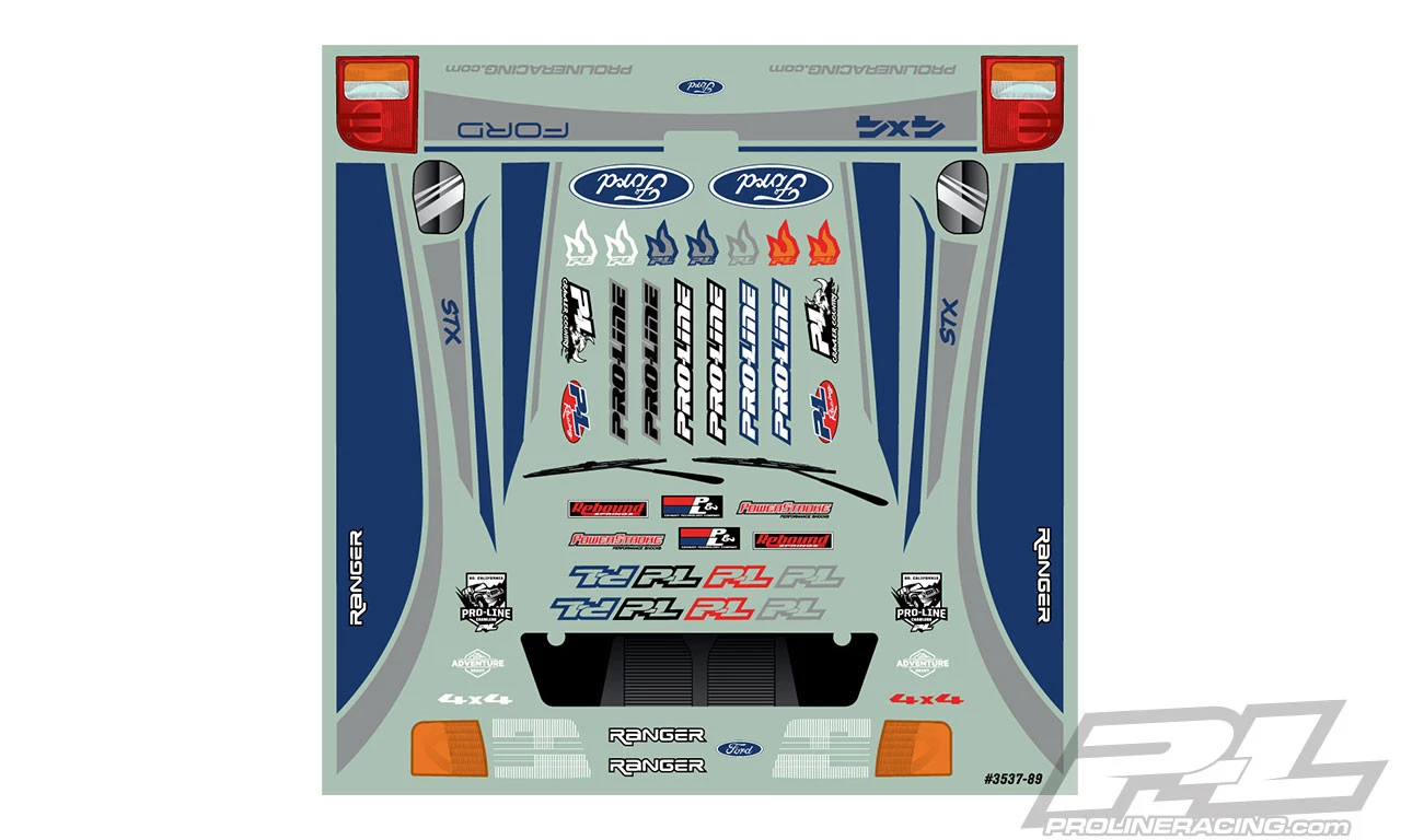 Proline 3537-00 1/10 1993 Ford Ranger Clear Body Set With Scale Molded Accessories For 12.3" (313mm) Wheelbase For Scale Crawlers 7 Proline 3537-00 1/10 1993 Ford Ranger Clear Body Set With Scale Molded Accessories For 12.3" (313mm) Wheelbase For Scale Crawlers - Image 7