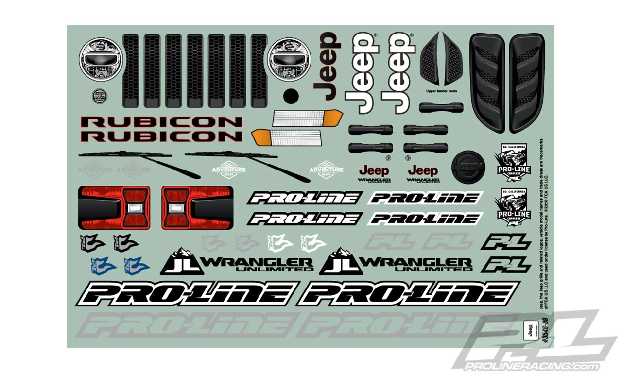 Proline Pro-Line 3546-00 Jeep Wrangler JL Unlimited Rubicon 12.3" Crawler Body (Clear) 6 Proline Pro-Line 3546-00 Jeep Wrangler JL Unlimited Rubicon 12.3" Crawler Body (Clear) - Image 6