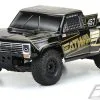 Proline 3551-18 Pre-Cut 1967 Ford F-100 Race Truck Heatwave Edition Tough-Color (Black) Body, Slash 2wd/4x4