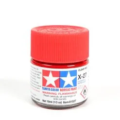 Tamiya 81527 Acrylic Mini X27 Clear Red Paint (10ml)
