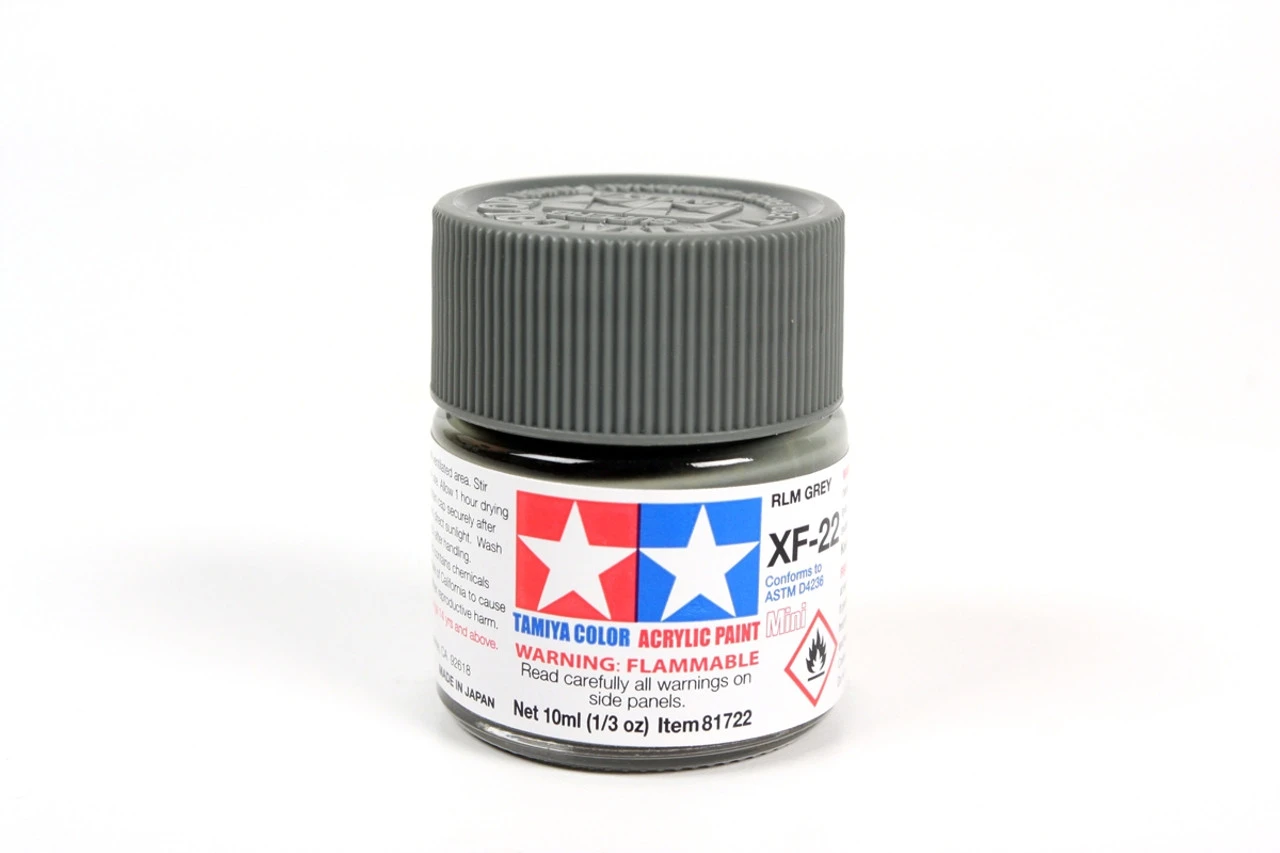 Tamiya 81722 Acrylic Mini XF22 RLM Grey Paint (10ml) 1 Tamiya 81722 Acrylic Mini XF22 RLM Grey Paint (10ml)