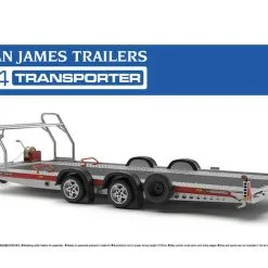 Aoshima Model Kits Aoshima 1/24 Brian James A4 Auto Transporter Trailer Model Kit