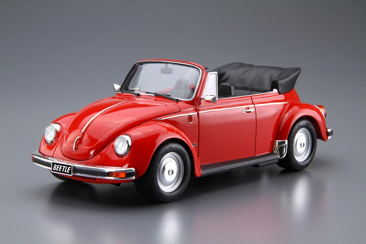 Aoshima Model Kits Aoshima 61541 1/24 1975 VW Beetle Model 1303S Convertible Model Kit 2 Aoshima Model Kits Aoshima 61541 1/24 1975 VW Beetle Model 1303S Convertible Model Kit - Image 2