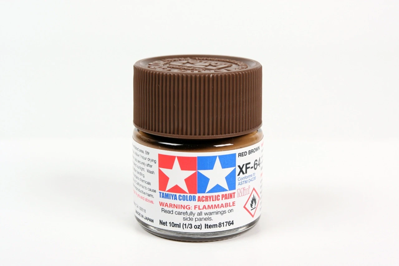 Tamiya 81764 Acrylic Mini XF64 Red Brown Paint (10ml) 1 Tamiya 81764 Acrylic Mini XF64 Red Brown Paint (10ml)
