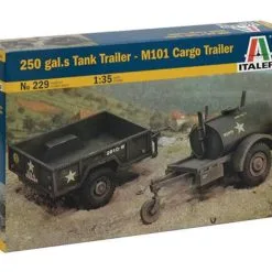 Italeri 550229 1/35 250 Gal. S Tank Trailer And M101 Cargo Trailer Model Kit