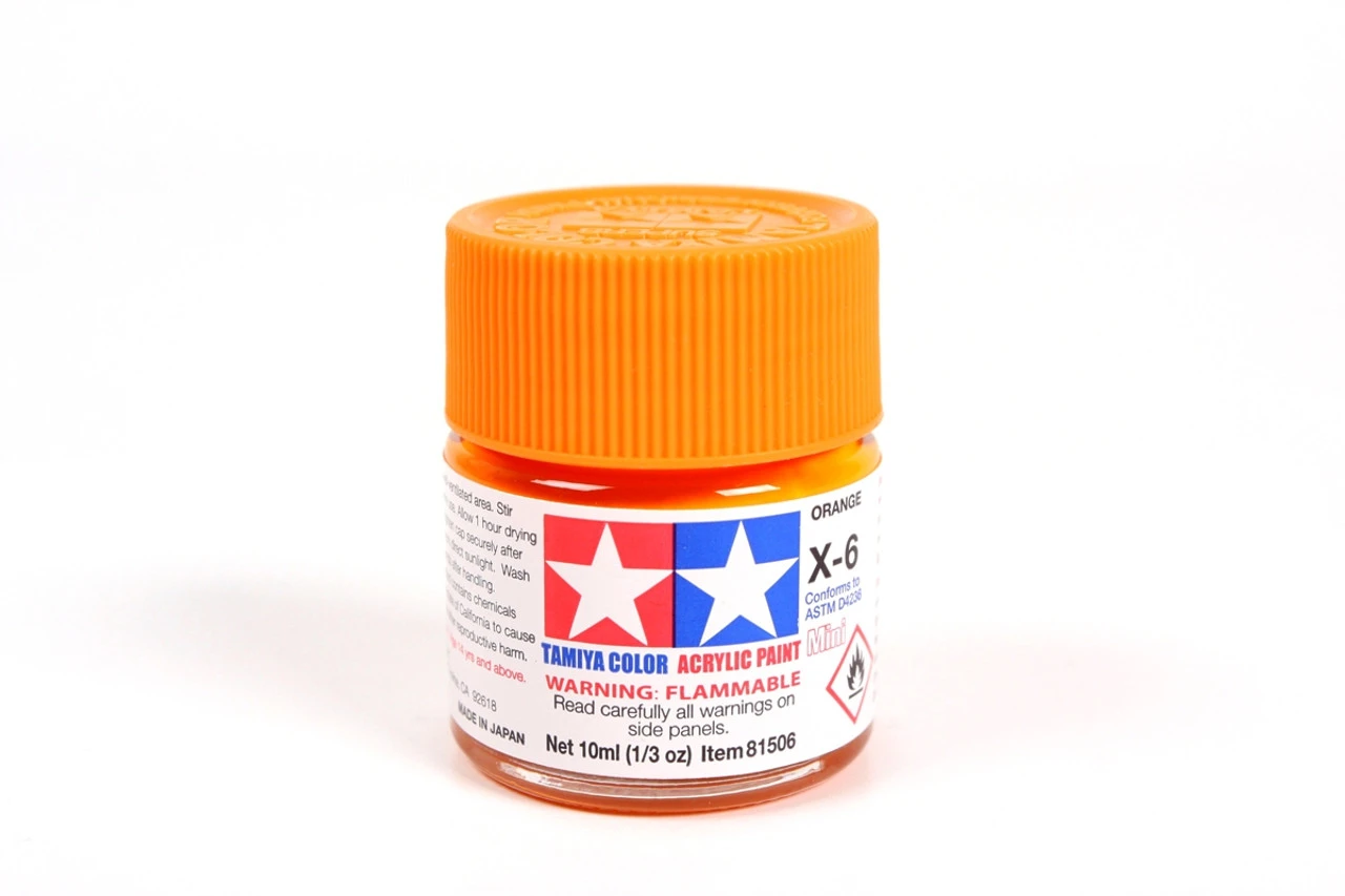 Tamiya 81506 Acrylic Mini X6 Orange Paint (10ml) 1 Tamiya 81506 Acrylic Mini X6 Orange Paint (10ml)