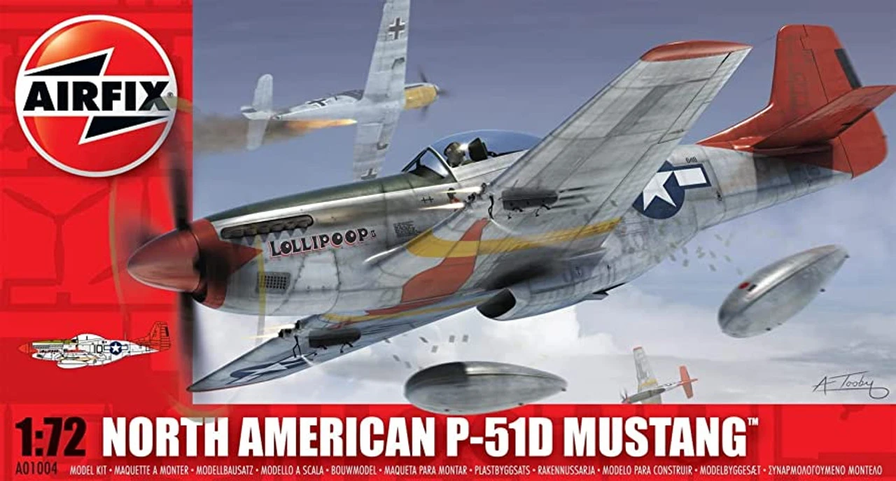 Airfix 1/72 P51D Mustang Fighter Model Kit 1 Airfix 1/72 P51D Mustang Fighter Model Kit