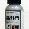 Mission Models MIOMMM-008 Acrylic Model Paint 1oz Bottle, White Aluminum