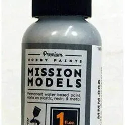 Mission Models MIOMMM-008 Acrylic Model Paint 1oz Bottle, White Aluminum
