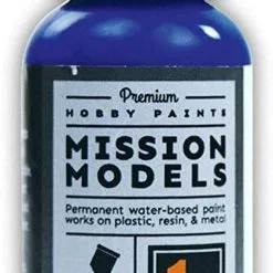 Mission Models MIOMMP-122 Acrylic Model Paint, 1 Oz Bottle, Bright Blue