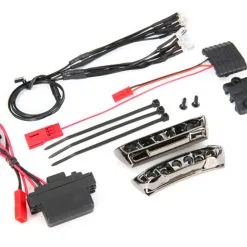 Traxxas 7185A LED Light Kit, 1/16 E-Revo® (includes Power Supply, Front & Rear Bumpers, Light Harness (4 Clear, 4 Red), Wire Ties)