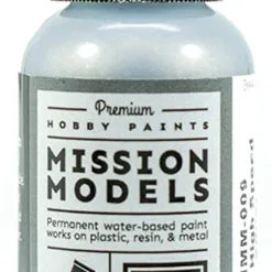 Mission Models MIOMMM-009 Acrylic Model Paint 1oz Bottle, RAF High Speed Silver
