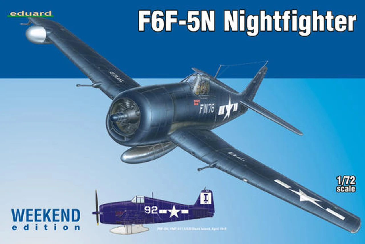 Eduard 7434 1/72 F6F5N Night Fighter (Wkd Edition Plastic Kit) Model Kit 1 Eduard 7434 1/72 F6F5N Night Fighter (Wkd Edition Plastic Kit) Model Kit