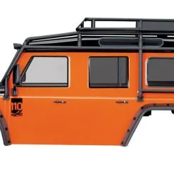 Traxxas 8011A TRX-4 Land Rover Defender Body (Adventure Orange) -Toys and Hobbies Shop 8011A Defender body kit Orange Side left 84698.1562169393