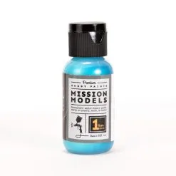 Mission Models MIOMMP-161 Acrylic Model Paint, 1oz Bottle, Iridescent Turquoise