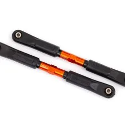 Traxxas 9547T Camber Links, Front, Sledge (TUBES Orange-anodized, 7075-T6 Aluminum, Stronger Than Titanium) (117mm) (2)/ Rod Ends, Assembled With Steel Hollow Balls (4)/ Aluminum Wrench, 8mm (1)