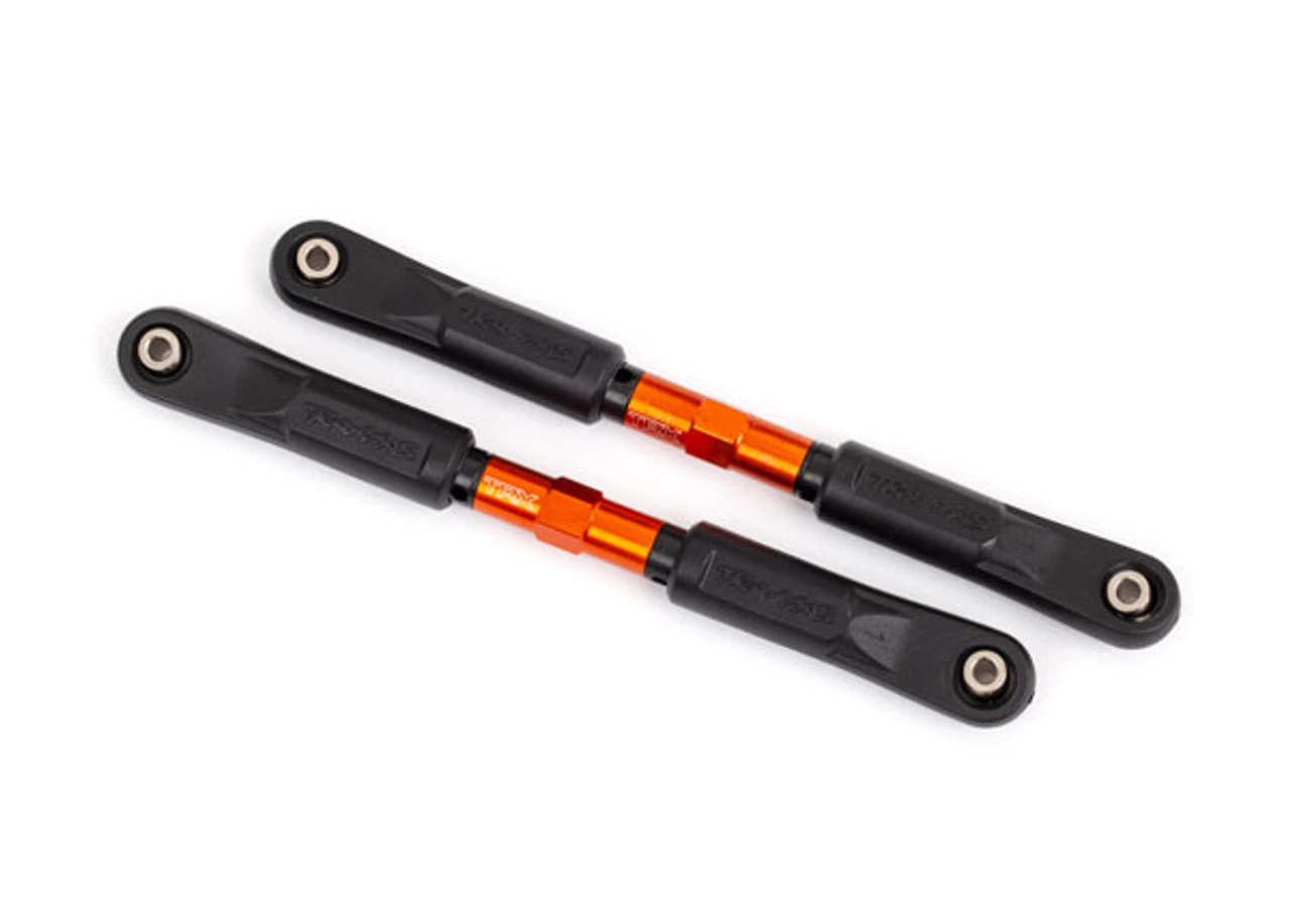 Traxxas 9547T Camber Links, Front, Sledge (TUBES Orange-anodized, 7075-T6 Aluminum, Stronger Than Titanium) (117mm) (2)/ Rod Ends, Assembled With Steel Hollow Balls (4)/ Aluminum Wrench, 8mm (1) 1 Traxxas 9547T Camber Links, Front, Sledge (TUBES Orange-anodized, 7075-T6 Aluminum, Stronger Than Titanium) (117mm) (2)/ Rod Ends, Assembled With Steel Hollow Balls (4)/ Aluminum Wrench, 8mm (1)