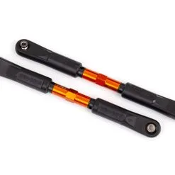 Traxxas 9549T Toe Links, Sledge (TUBES Orange-anodized, 7075-T6 Aluminum, Stronger Than Titanium) (120mm) (2)/ Rod Ends, Assembled With Steel Hollow Balls (4)/ Aluminum Wrench, 8mm (1)
