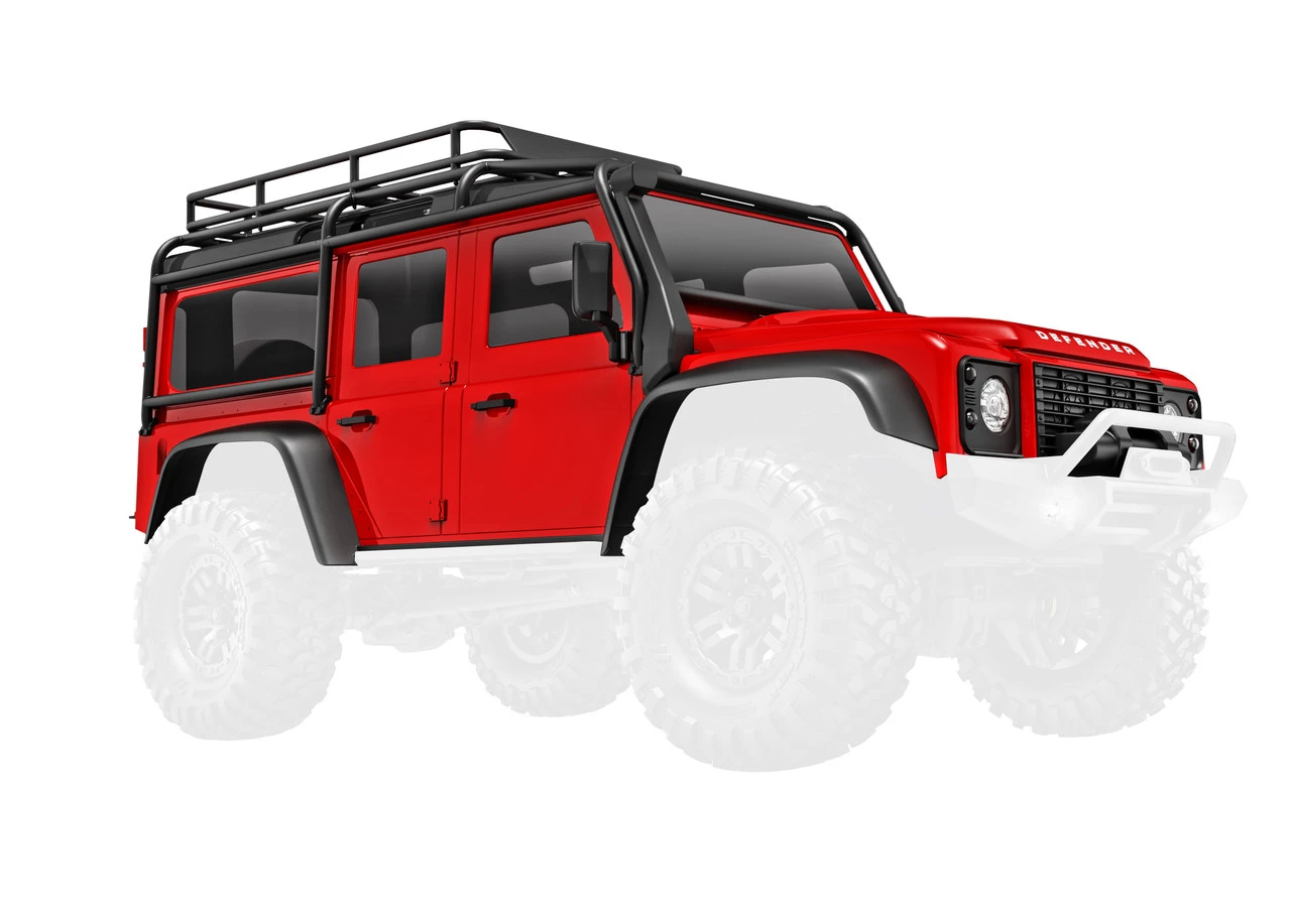 Traxxas 9712-RED - Body, Land Rover Defender, Complete, Red 1 Traxxas 9712-RED - Body, Land Rover Defender, Complete, Red