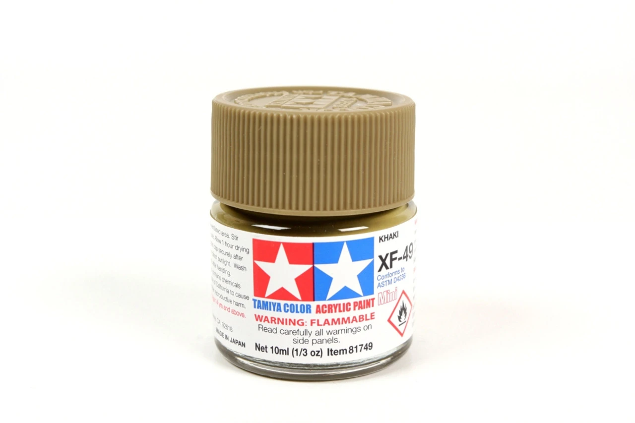 Tamiya 81749 Acrylic Mini XF49 Khaki Paint (10ml) 1 Tamiya 81749 Acrylic Mini XF49 Khaki Paint (10ml)