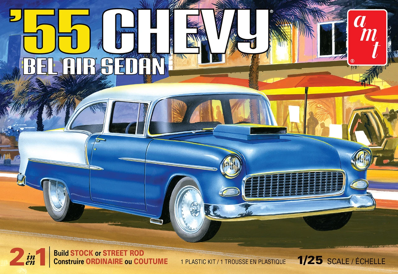 AMT 1119 1/25 1955 Chevy Bel Air Sedan Model Kit 1 AMT 1119 1/25 1955 Chevy Bel Air Sedan Model Kit