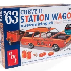 AMT 1963 Chevy II Station Wagon With Trailer Model Kit