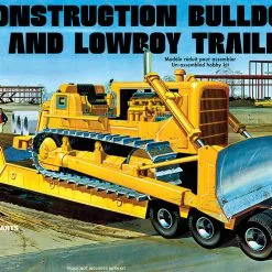 AMT 1218 1/25 Lowboy Trailer & Bulldozer Combo Model Kit