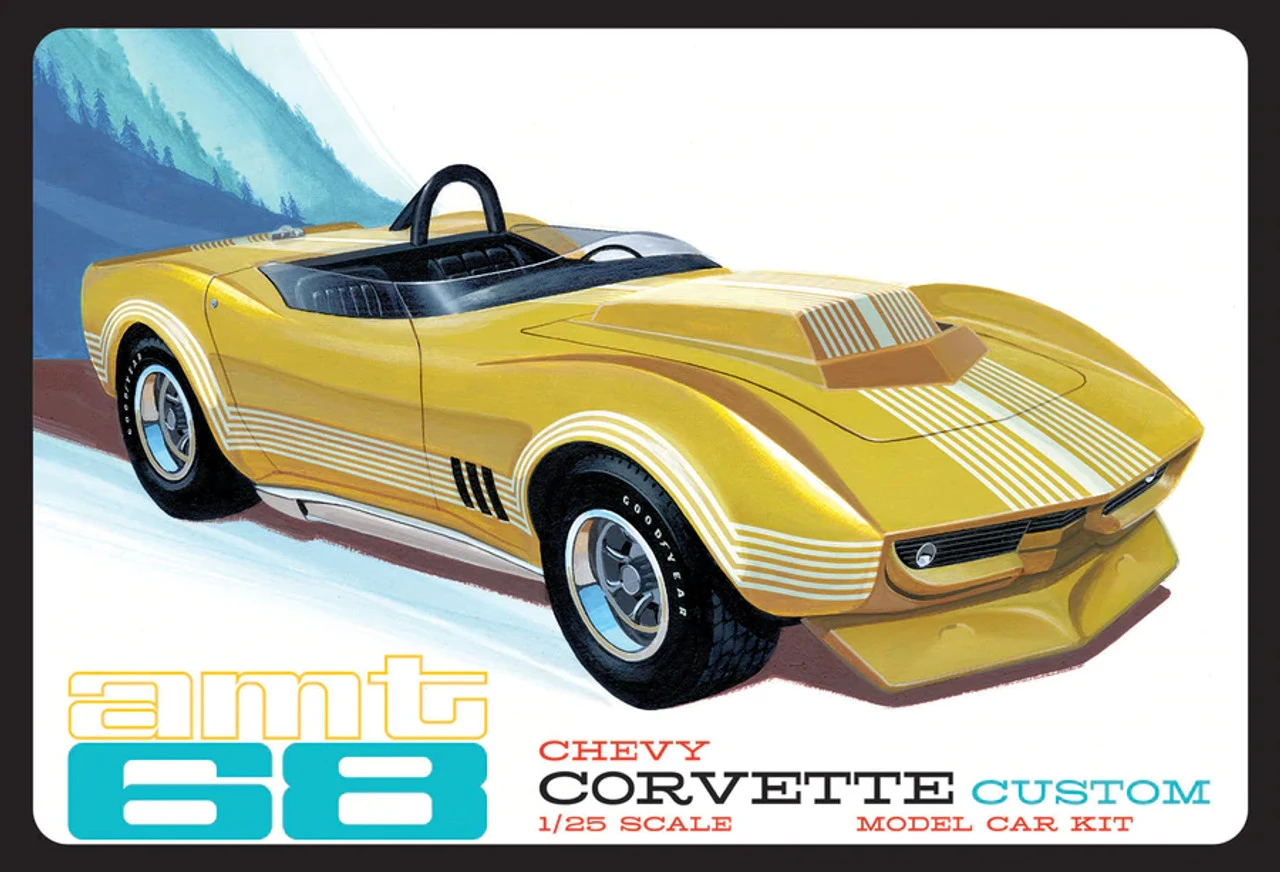 AMT 1236 1968 Chevy Corvette Custom 1:25 Model Kit 1 AMT 1236 1968 Chevy Corvette Custom 1:25 Model Kit