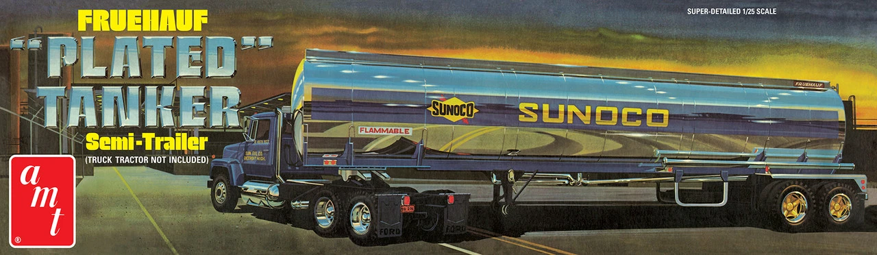 AMT 1/25 Fruehauf Plated Tanker Trailer (Sunoco) 1 AMT 1/25 Fruehauf Plated Tanker Trailer (Sunoco)