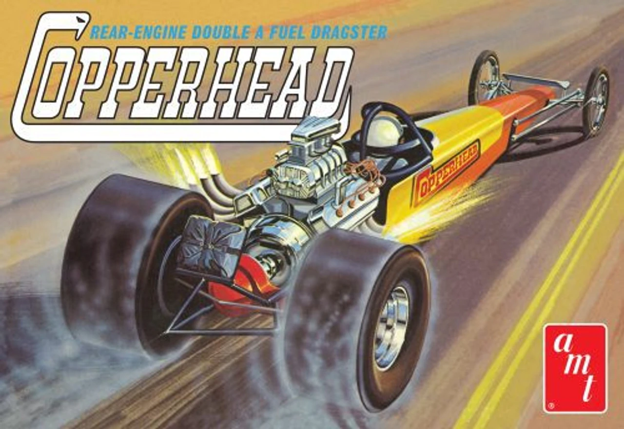 AMT 1282 Copperhead Rear-Engine Dragster 1:25 Model Kit 1 AMT 1282 Copperhead Rear-Engine Dragster 1:25 Model Kit