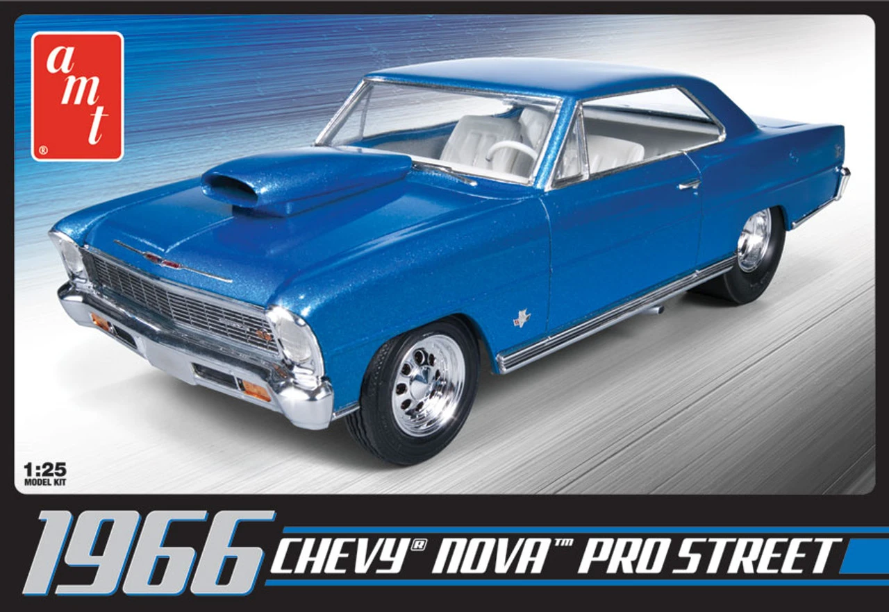 AMT 636 1/25 1966 Chevy Nova Pro Street Model Kit 1 AMT 636 1/25 1966 Chevy Nova Pro Street Model Kit