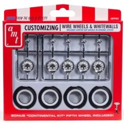 AMT KH Wire Wheels & Tires Parts Pack For Model Cars