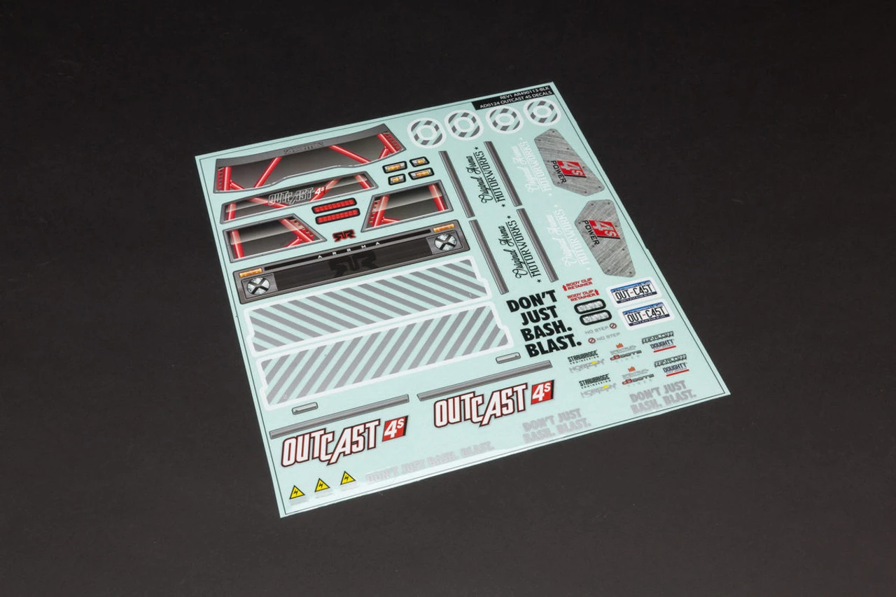 Arrma 402210 Clear Body With Decals Outcast 1/10 4x4 4S BLX 2 Arrma 402210 Clear Body With Decals Outcast 1/10 4x4 4S BLX - Image 2