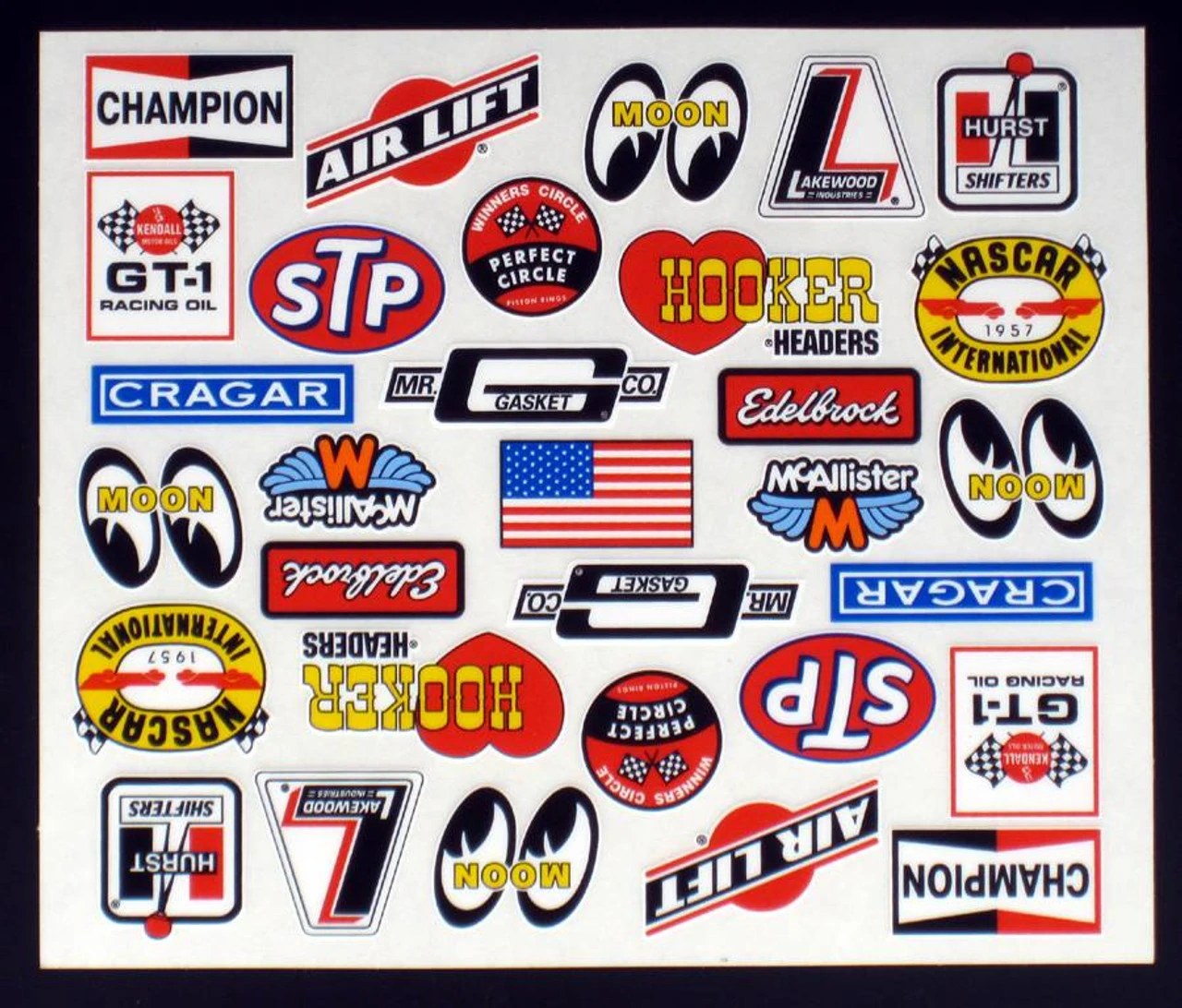 McAllister Racing D518 1/10 Scale Vintage Racing Decal Sheet 1 McAllister Racing D518 1/10 Scale Vintage Racing Decal Sheet