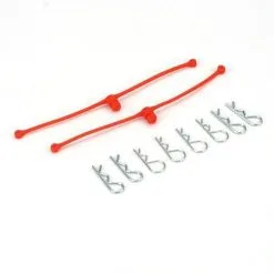 Du-Bro 2252 Body Klip Retainers W/Body Clips (Orange)