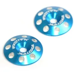Exotek Racing 1678LBL Flite V2 16mm Aluminum Wing Buttons (Light Blue) (2)