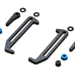 Exotek Racing Carbon Fiber B6.1/B6.1D LiPo Tabs & Cups Set (Battery Brace)