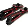Exotek Racing 1912 Aluminum Wing Mounts, (Red/Black Anodzed) RB7