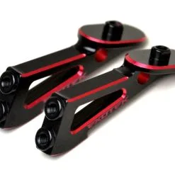 Exotek Racing 1912 Aluminum Wing Mounts, (Red/Black Anodzed) RB7