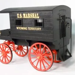 Model Trailways U.S. Marshal's Jail Wagon 1885 Wyoming Territory Wooden Model Kit 1:12 Scale -Toys and Hobbies Shop Jail wagon 05 56445.1633789137